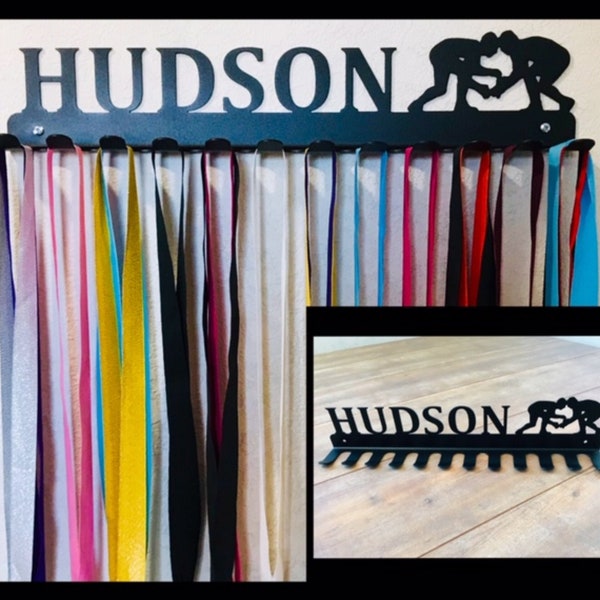 Wrestling Custom Name - Medal Hanger Holder Display Rack 12 HOOKS