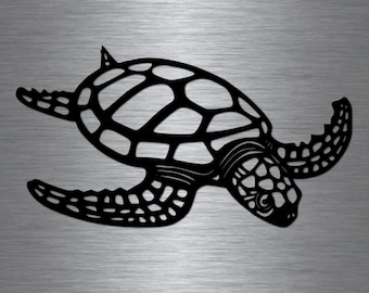 Sea Turtle Metal Sign, Metal wall art, Metal wall decor, metal turtle, Metal sea life, Under the sea, Turtle decor, ocean decor, Beach decor