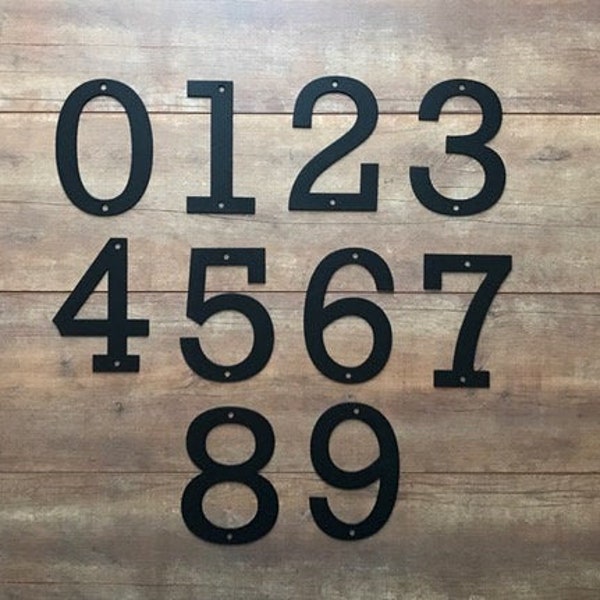 3" Metal House Number - Modern House Number - Metal Address Number - Street Address Number - Cut from 100% USA Steel