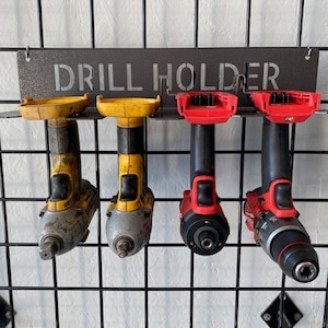 Drill Organizer, Cordless Drill Holder, Power Tool Storage, Fathers Day Gift