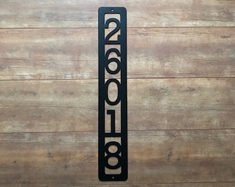Vertical 5# House Numbers | Metal Address Sign | Custom Metal | Modern Address Marker | Personalized | Housewarming Gift Cut