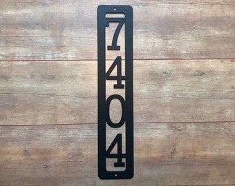 Vertical 4# House Numbers | Metal Address Sign | Custom Metal | Modern Address Marker | Personalized | Housewarming Gift Cut