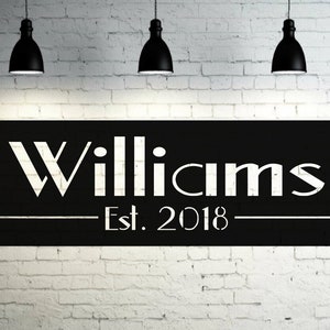 Personalized Metal Sign, Custom Metal Sign, Metal Signs Personalized, Outdoor Signs, Family Name Sign Metal, Last Name Metal Sign, Est Sign