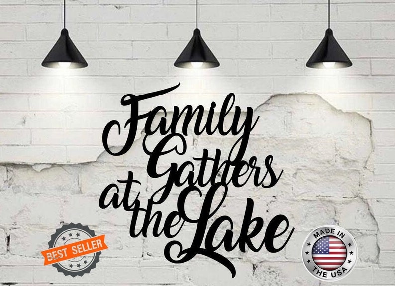 Lakehouse Metal Sign Metal Wall Art Lakehouse Sign Metal Etsy