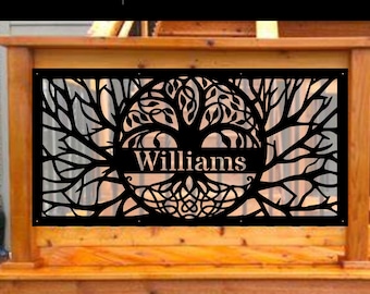 Tree Railing Metal Insert, Metal Panel, Metal Privacy Screen, Fence, Decorative Panel, Wall Art, Garden Panel, Indoor & Outdoor