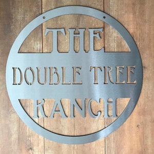 Farm Sign or Ranch Sign, Personalized Sign With Your Name, Rustic Steel ...