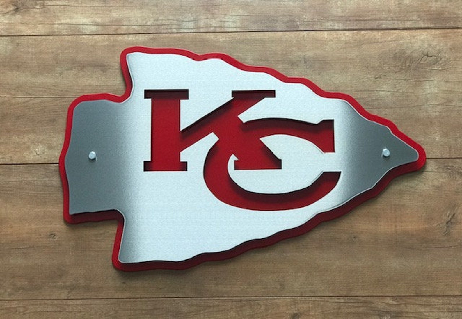 Kansas City Chiefs Metal Sign Cut from 100 USA Steel Etsy