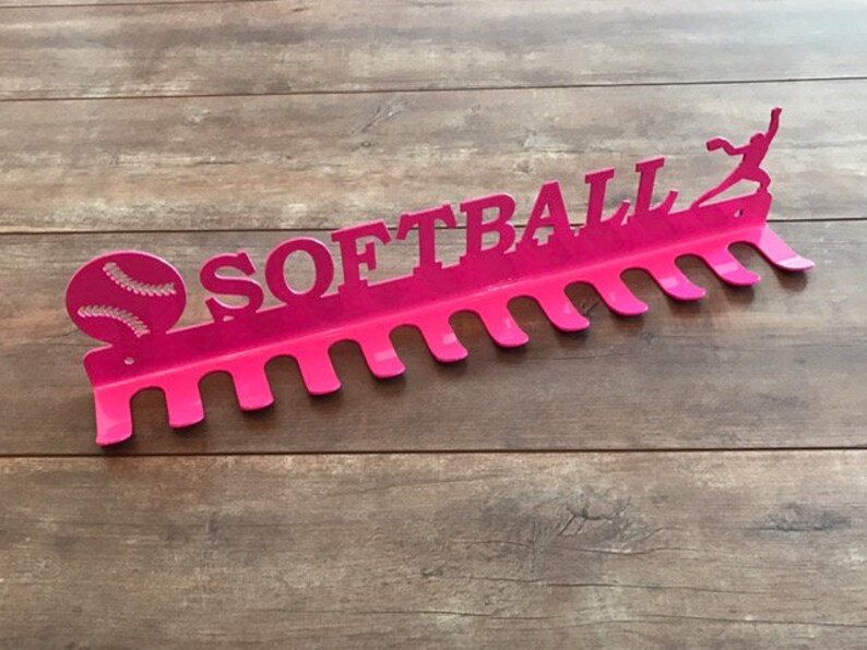 SOFTBALL Medal Holder Softball Gifts Personalized Medal Hanger