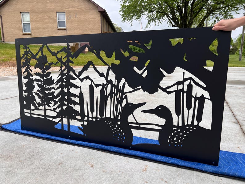 Duck Scenery Railing Metal Insert, Metal Panel, Metal Privacy Screen ...
