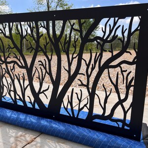 Tree Railing Metal Panel Tree Railing Metal Insert, Metal Panel, Metal Privacy Screen, Fence ...