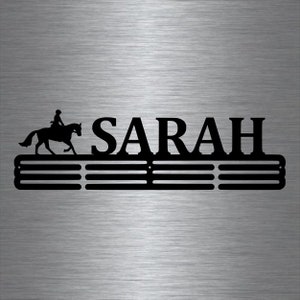 Horse Riding Custom Name- Medal Hanger Holder Display Rack  3 RUNG