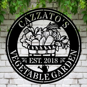 Letrero de jardín personalizado, letrero de jardín colgante de Metal personalizado, regalo de jardinería de Metal personalizado