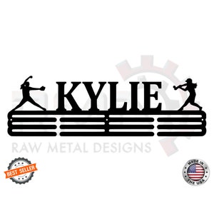 Softball Custom Name- Medal Hanger Holder Display Rack 3 RUNG
