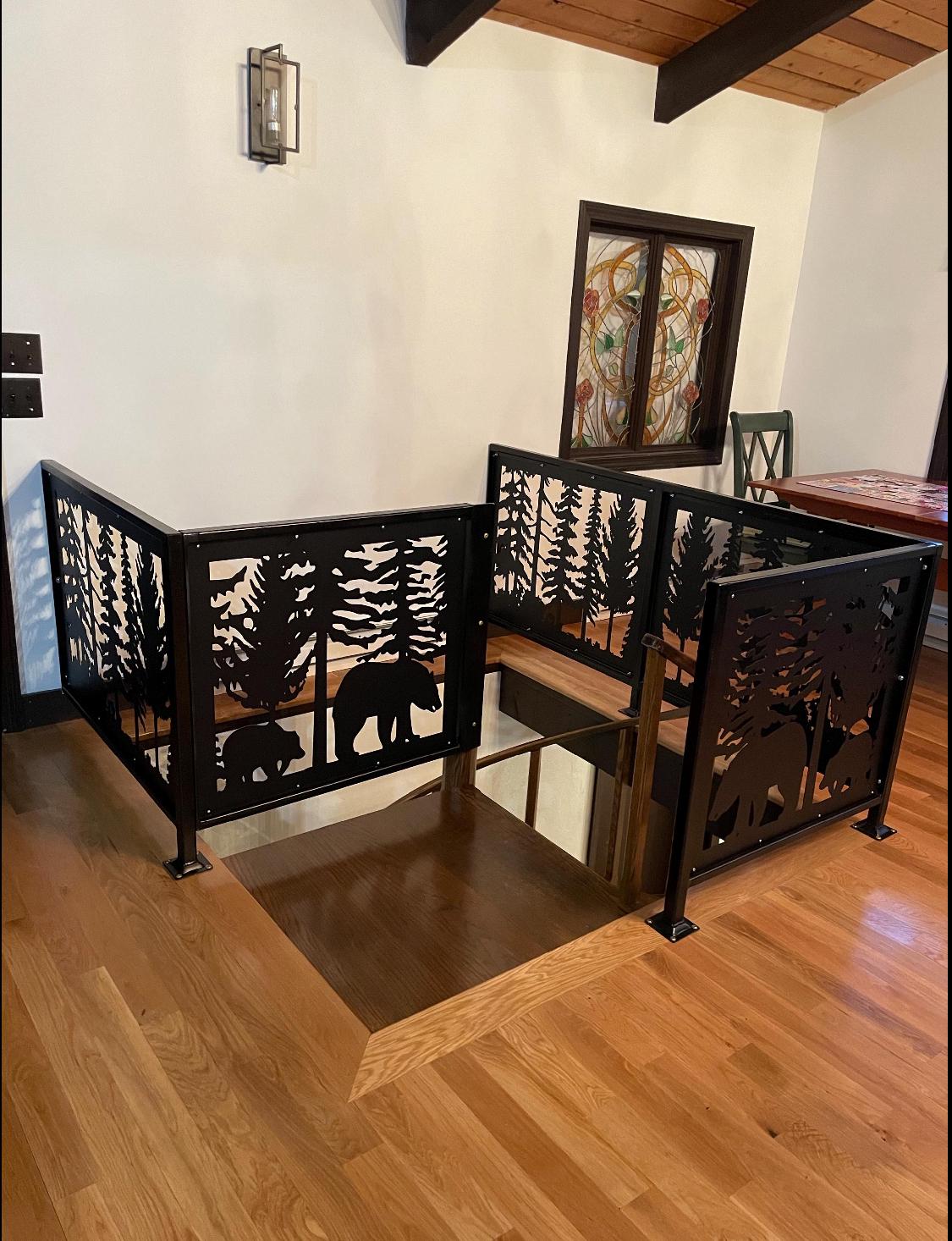 Decorative Rustic Railing Metal Insert, Metal Panel, Metal Privacy ...