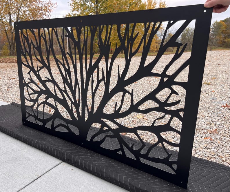 Tree Railing Metal Insert, Metal Panel, Metal Privacy Screen, Fence ...