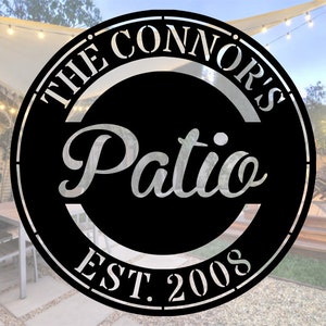 Personalized Outdoor Backyard Custom Sign | Custom Metal Patio Sign | Custom Metal Pool Sign | Custom Metal Backyard Sign
