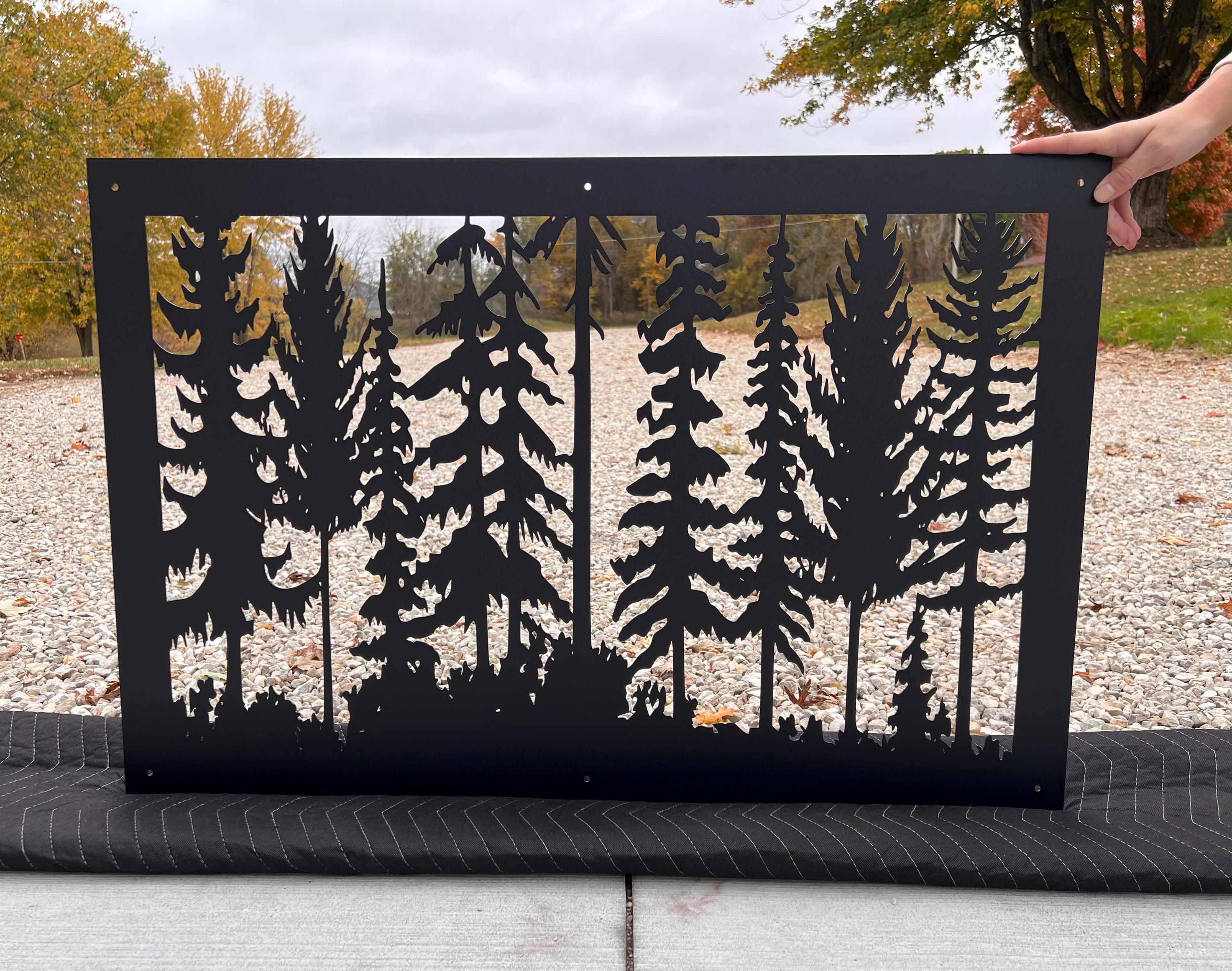 Metal Railing Topper Insert Decorative Rustic Railing Metal Insert, Metal Panel, Metal Privacy ...