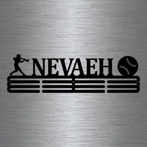 Softball Custom Name- Medal Hanger Holder Display Rack 3 RUNG