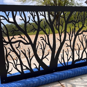 Tree Railing Metal Panel Tree Railing Metal Insert, Metal Panel, Metal Privacy Screen, Fence ...