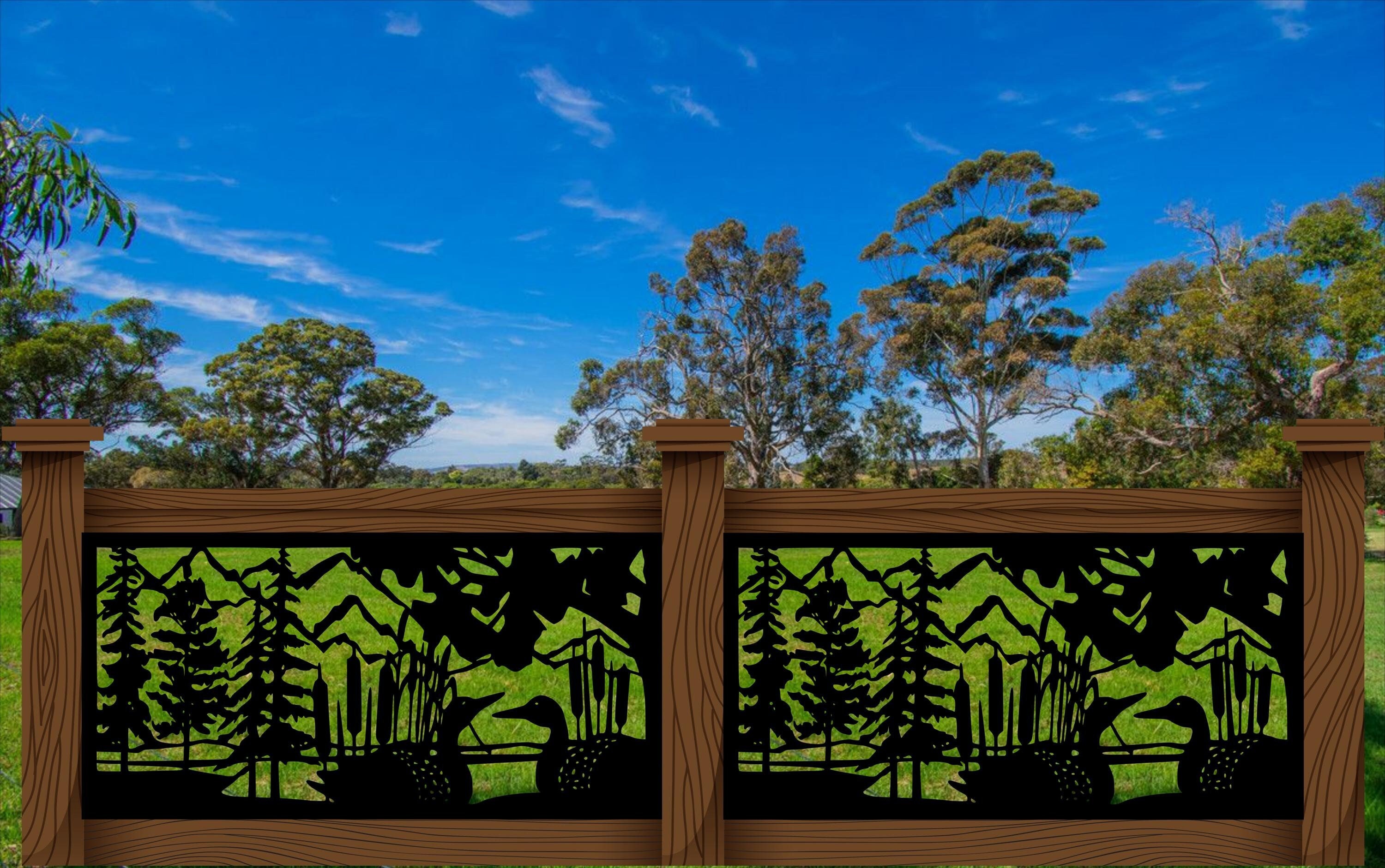 Duck Scenery Railing Metal Insert, Metal Panel, Metal Privacy Screen ...