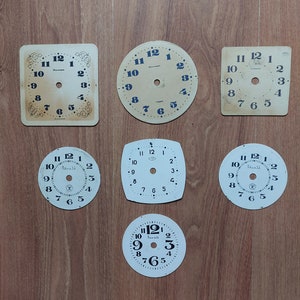Quadranti di orologi vintage Quadranti di orologi quadrati rotondi vintage Quadranti di orologi Fronti di orologi in plastica Quadranti di orologi da tasca in metallo Steampunk
