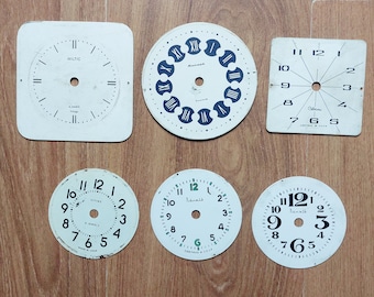 Vintage Clock Faces Vintage round Square Watch Faces Dials Clock Fronts Cartboard Paper Plastic Watch Faces Steampunk