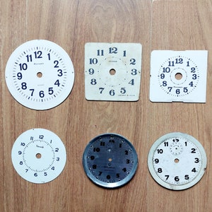 Vintage Uhr Gesichter Vintage rund quadratische Zifferblätter Zifferblätter Uhr Fronten Plastiс Taschenuhr Gesichter Steampunk