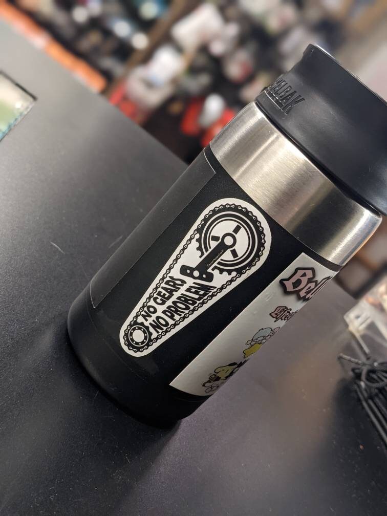 No Gears, No Problem Fixed Gear Bike Sticker Etsy