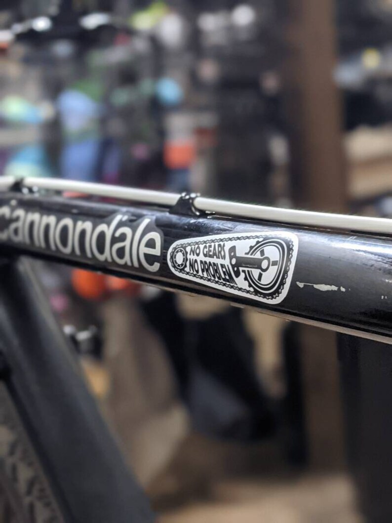 No Gears, No Problem Fixed Gear Bike Sticker Etsy