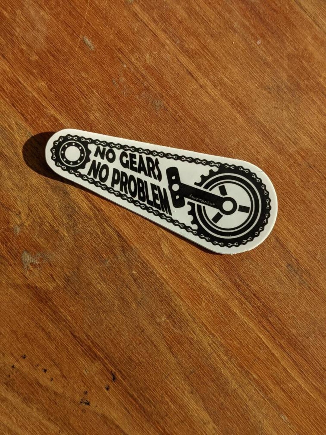 No Gears, No Problem Fixed Gear Bike Sticker Etsy