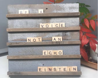 Letter Board 10.5"x10.5" | Scrabble Letter Board | Reclaimed Wood Scrabble Message | Wooden Letter Board | DIY Letter Message Board | Quote