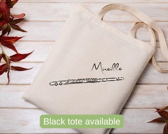 Personalisierte Tasche für Flötisten, personalisierte Tasche für Musiker, Geschenk für Musiker, Lehrer für Blasmusik, Personalisierte Tasche