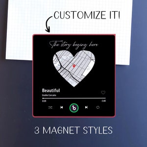 Kundenspezifischer Musik-Kühlschrankmagnet, personalisierter Valentinstag-Karte-Magnet, kann Lieder Geschenk für Paar sie ihn spielen, Verlobungs-Jubiläumsgeschenk