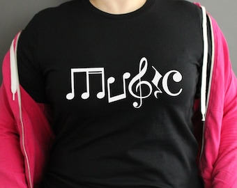 Music notes tshirt, funny unisex music student lover teacher shirt, cute musician tee for men and women, choir orchestra band player gift