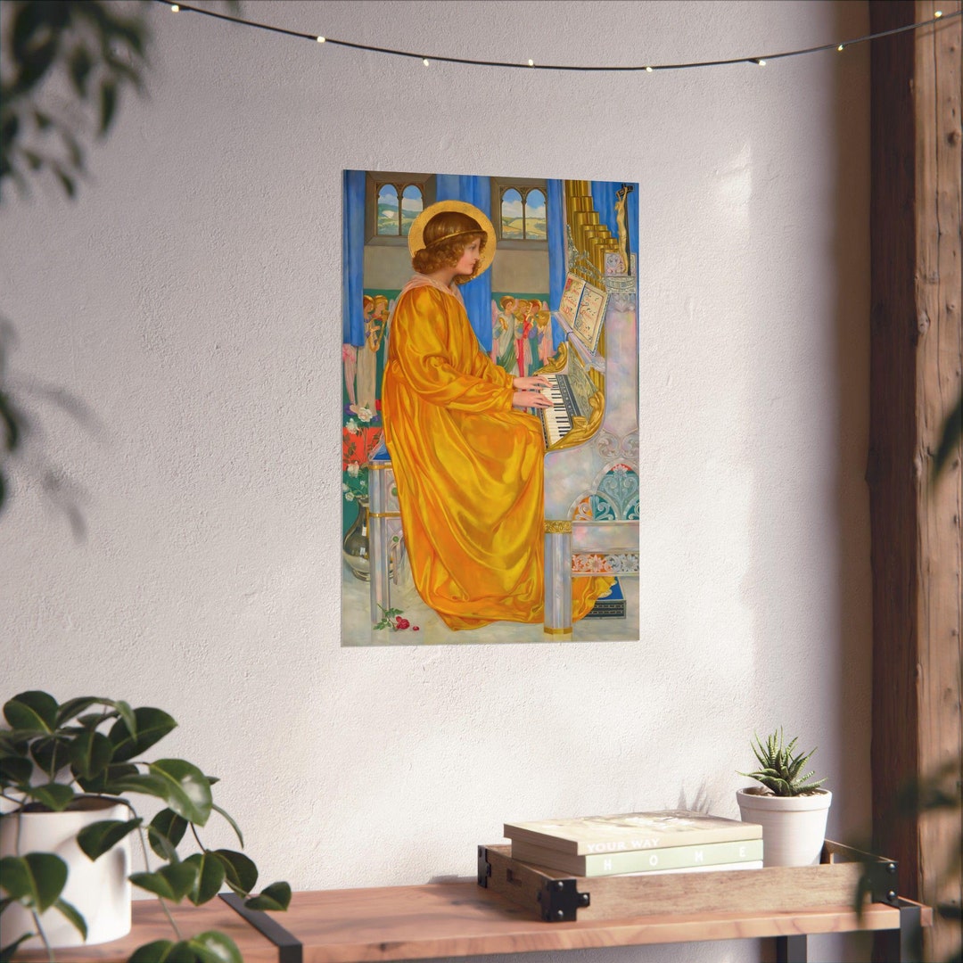 Saint Cecilia Vertical Matte Poster, Patron Music Wall Art Hanging ...