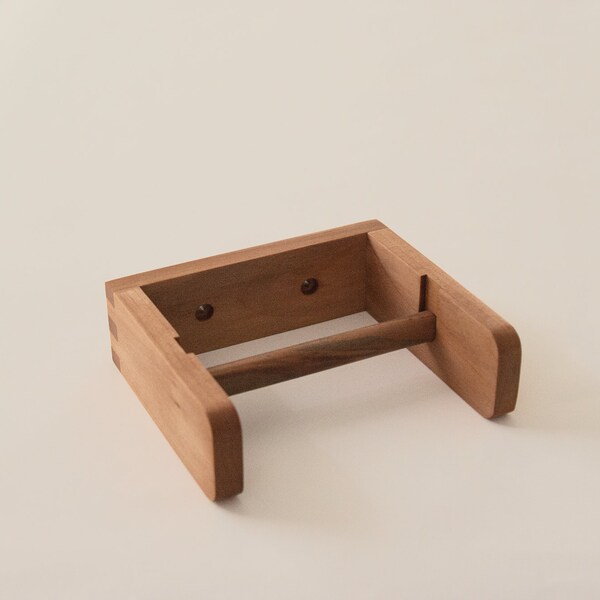 Wooden Toilet Paper Holder Etsy