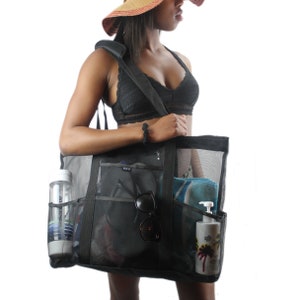 Oahu mesh beach bag top