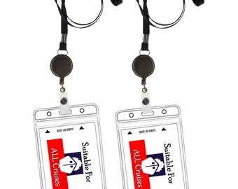 2 Pack Cruise Lanyard with ID Holder - For All Cruises