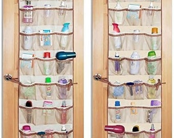 2 pack - Over the door organizer for the bedroom bathroom or kitchen cupboard