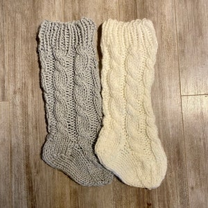 Cable Knit Christmas Stocking