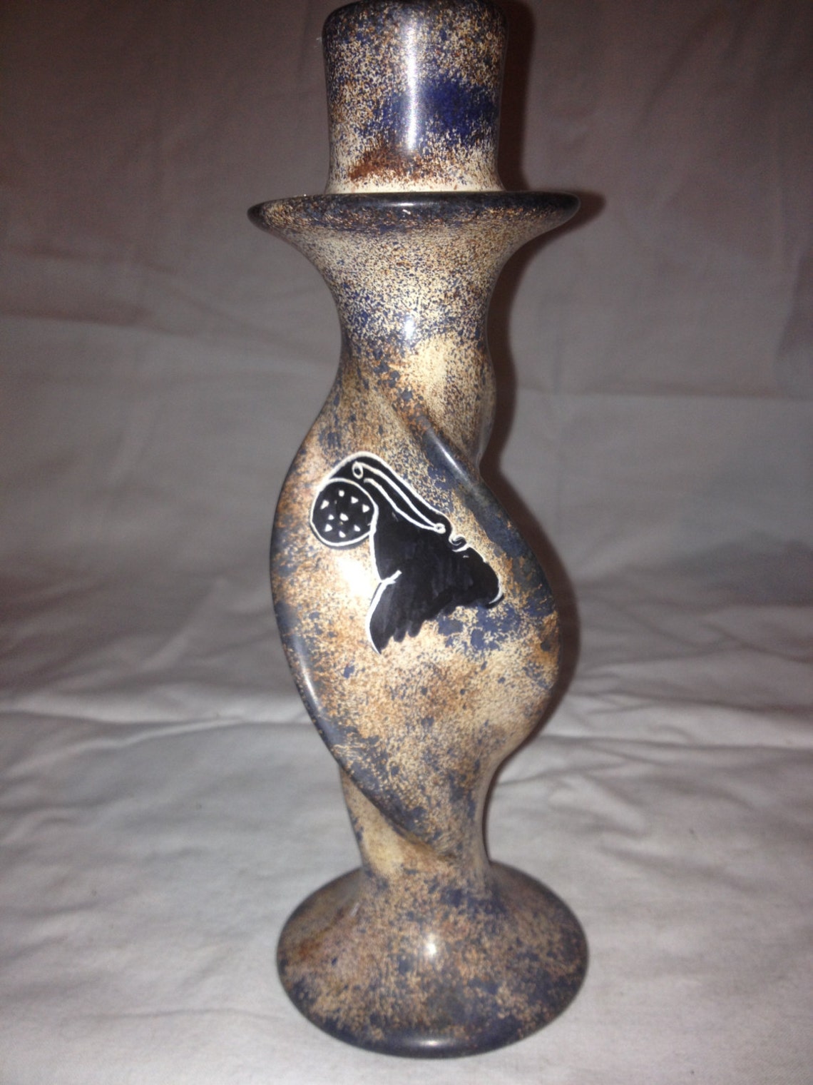 Soapstone Hand Carved Candle Holder Etsy
