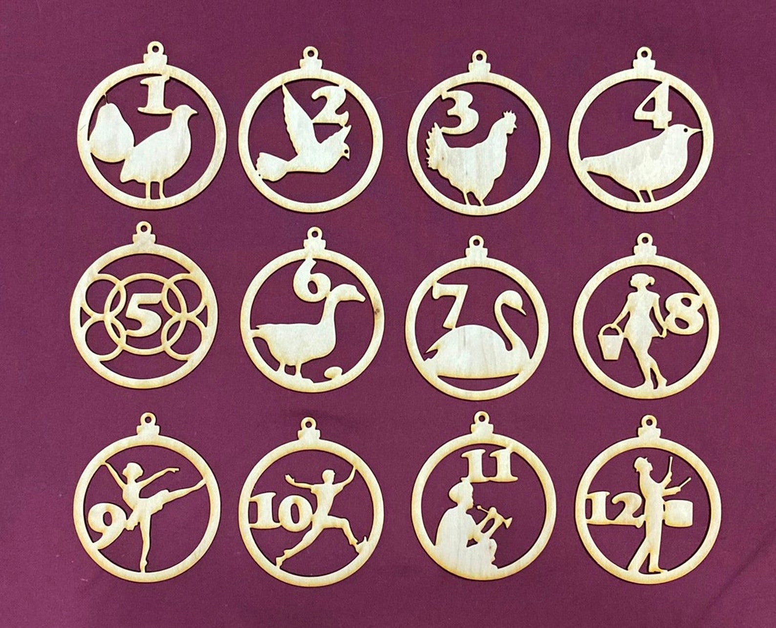 12 Days of Christmas Ornaments