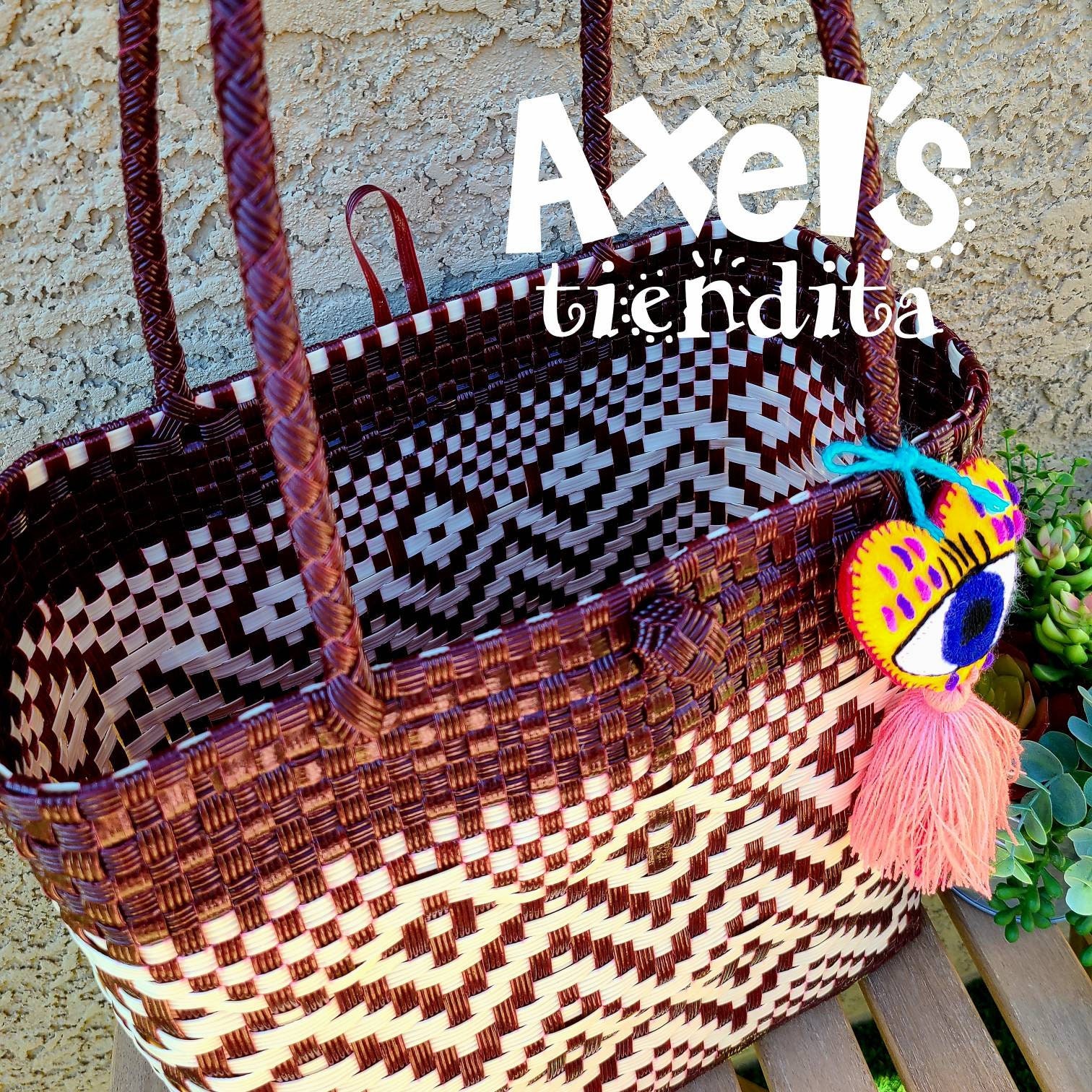 Sac fourre-tout panier rayé coloré, sac fourre-tout mexicain, sac