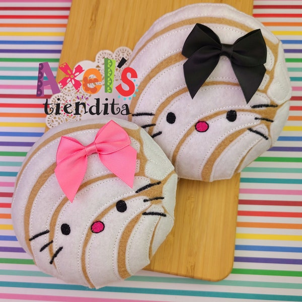 Concha Stuffie - Pan Dulce Plushie - Cute Cat Plush Pan Dulce