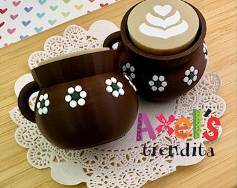 Cafecito Fidget Clicker Keychain - Jarrito de Barro Fidget