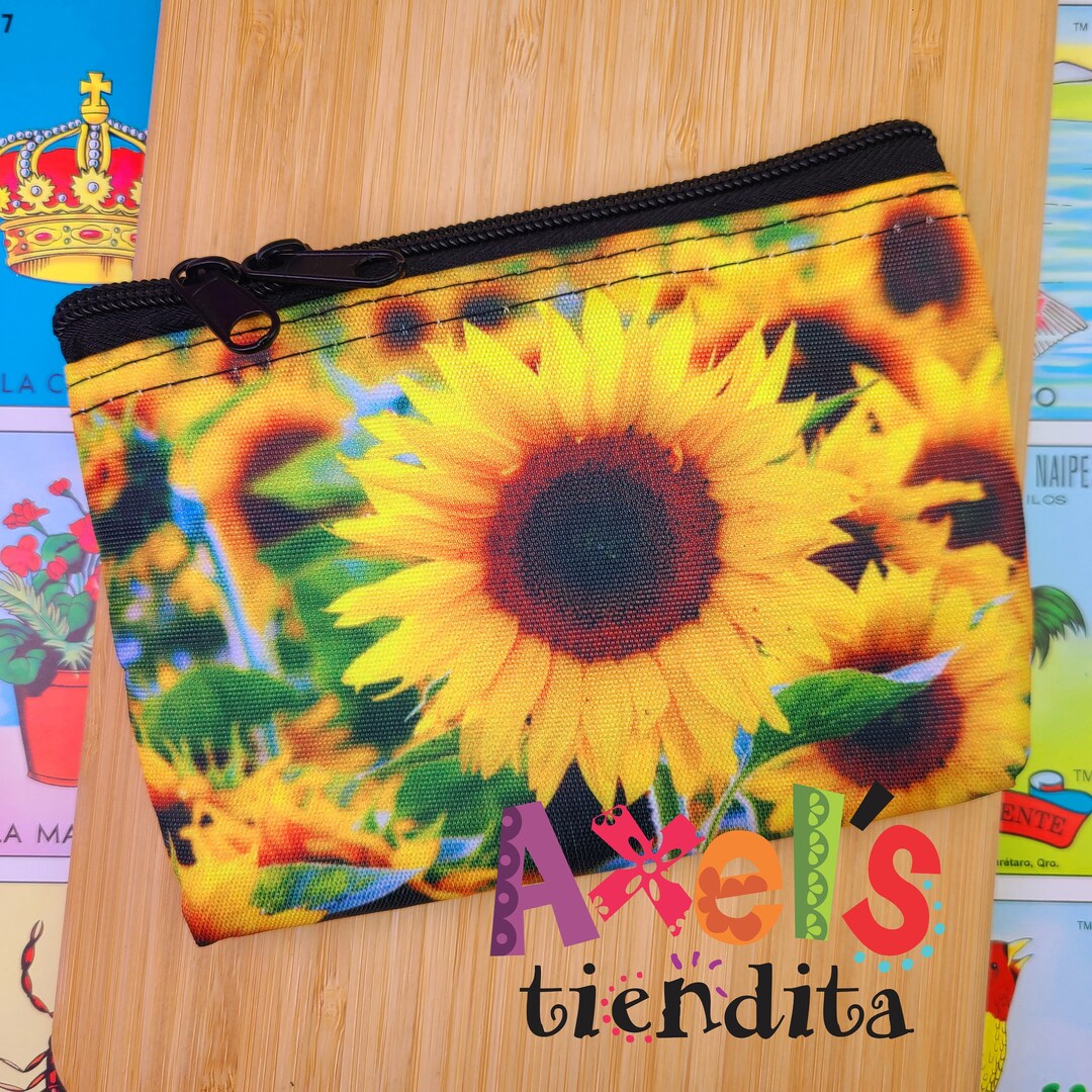 Sunflower Coin Purse: Handmade Mexican Pocket Bag - Etsy
