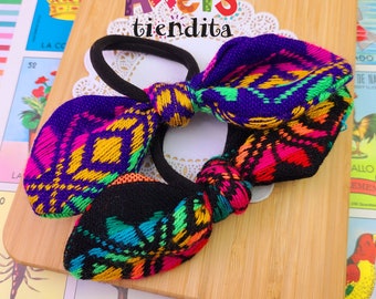 Cambaya Hair Ties - Mexican Hair Ties - Hair Scrunchies - Colorful Scrunchies - Bow Hair Ties