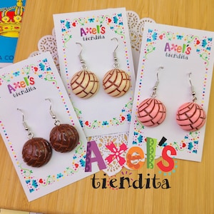 Pan Dulce Earrings: Resin Concha with Stainless Steel Hooks