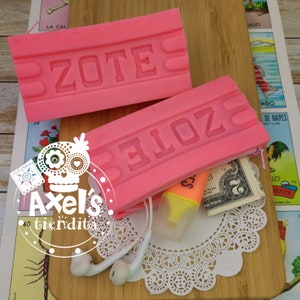 Zote Coin Purse Keychain - Mexixan Soap Monederos - Medium Size Zote