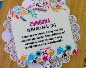 Chingona Sticker - Spanish Stickers - Water Bottle Decal - Laptop Decal